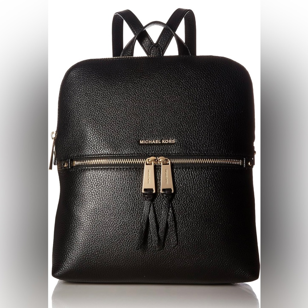 Michael Kors Rhea Zip Medium Slim Leather Backpack
